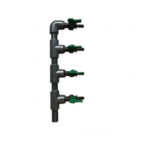 Conexiune de aer cu 4 ieșiri de 20 mm, 9 mm - Robineti si distribuitoare inox iazuri-acvarii.ro